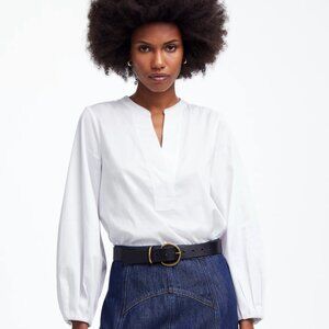 Madewell  V-neck Long-Sleeve Top - Eyelet White S